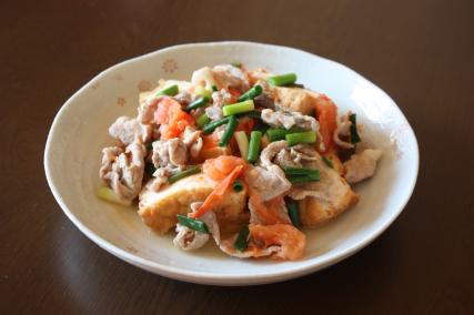 厚揚げの豚肉煮込み